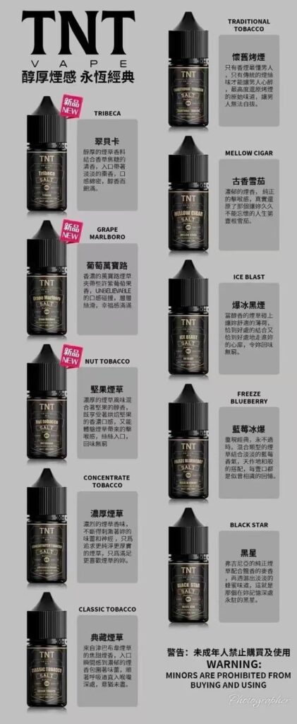 【11種口味】TNT電子煙小菸煙油 經典菸草系列 30ml/瓶裝