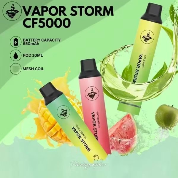 【13種口味】風暴VAPOR STORM CF5000口 拋棄式電子煙
