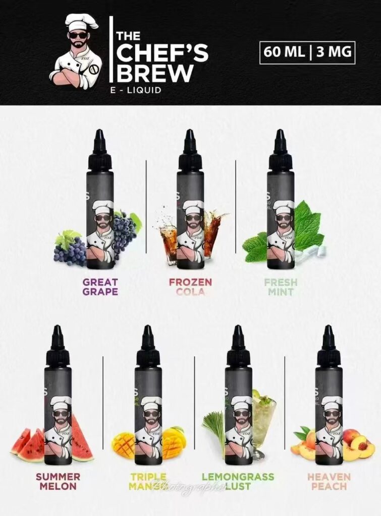 美國進口 CHEF’S BREW 廚師佳釀系列 大煙油60ML